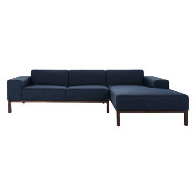 Dove Mid-Century Sectional Dark Blue - Safavieh