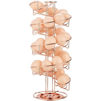 Spiral Design Metal Egg Skelter Dispenser Rack, Storage Display Rack
