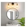 KAISITE 2 - Light Black and Gold Dimmable Bathroom Vanity Light with Globe Glass Shade - 3 of 4