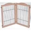 Arf Pets Freestanding Dog Gate, 2-Panel Extension, 360° Foldable Dog Gate 40"W x 31.5"H - Walnut - 2 of 4