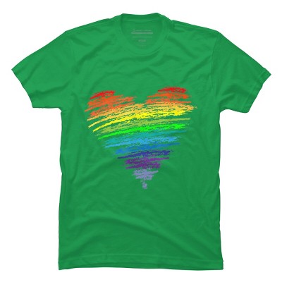Adult Design By Humans Love Wins Rainbow Blended Heart Pride By KangThien T-Shirt