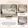MYINDA 90.55" Modern Comfy Upholstered Sofa Cloud Couch, Convertible Deep Seat Chaise Longue for Living Room,BEIGE - 4 of 4