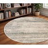 Ivory And Gray Abstract Area Rug - 2 of 3
