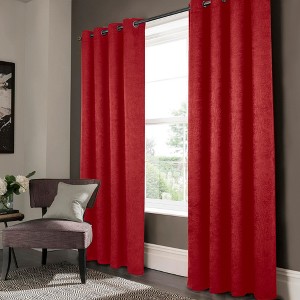 Olivia Gray Lynx Matte Embossed Blackout Grommet Panel - Red - 1 of 1