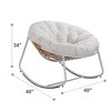 Dsvimoy Accent Chair Stylish Rocking Comfort for Chic Living Rooms, White, 41.4"*24.9"*14.4" - 2 of 4