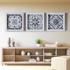 LIVN CO. 3-Piece Black and White Medallion Tile Wall Decor Set - 2 of 4