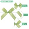 Unique Bargains Polyester Multipurpose Use Durable Flexible Gift Wrap Bows 50 Pcs Light Green 2.4 Inch - 2 of 4