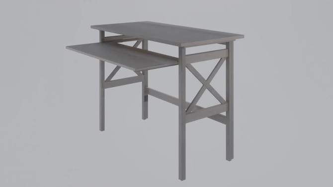 Xander Foldable Desk Oyster Gray - Winsome, 2 of 19, play video