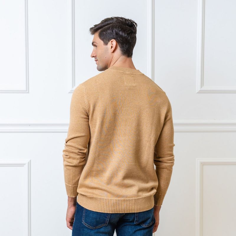 Hope & Henry Mens' Organic Long Sleeve Pullover Sweater Henley, 4 of 7