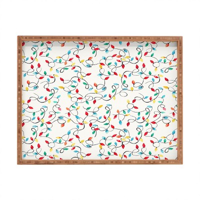 Ninola Design Christmas lights Rectangular Tray -Deny Designs