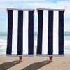 Cabana Stripe Oversized Cotton Beach Towel by Blue Nile Mills - 2 of 4