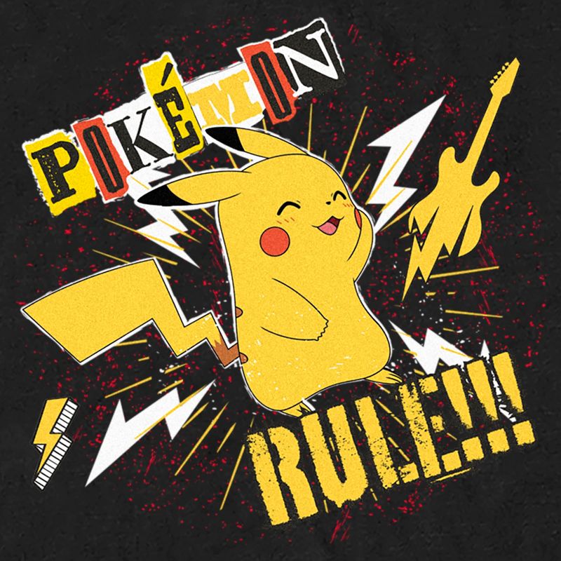 Men's Pokemon Pikachu Rules Guitar T-Shirt, 2 of 6