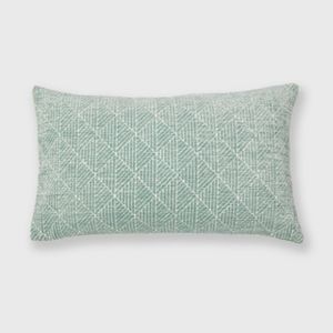 Geometric Chenille Woven Jacquard Reversible Throw Pillow Freshmint Target