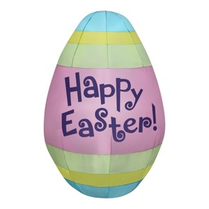 National Tree Company Easter Egg Inflatable Decoration, Pink, Easter Collection, 66 Inches - 1 of 3
