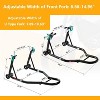 Global Motorcycle Front & Rear Wheel Stand Lift Set, Adjustable Fork Heads & U+L Swingarm Spool, Rear Bracket | Black | 1 Pcs - 2 of 4