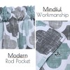 Quatrefoil Printed Cotton Blend Short Curtains for  Kitchen Bathroom Windows - 3 of 4