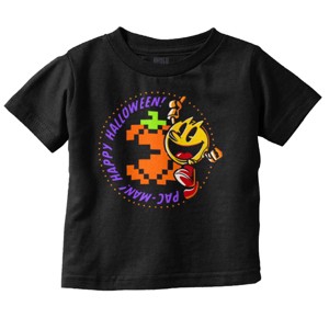 PACMAN Happy Halloween Pumpkin Toddler Baby Graphic T Shirt Brisco Brands - 1 of 4