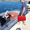 Portable Boat Fuel Gas Tank,  HDPE Outboard Marine Fuel Tank with 10Ft Transfer Hose & Gauge for Outboard Engine, Yacht, Fishing Boat - 4 of 4