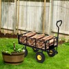 550 LB Capacity Black Garden Wagon Cart - Heavy Duty Steel Yard Utility Cart with Removable Sides & All Terrain Tires for Lawn/Farm (1-Piece) - 3 of 4
