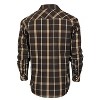 Gioberti Men's Western Plaid Long Sleeve Shirt with Pearl Snap-on - 2 of 3