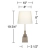 360 Lighting Bunny 19 3/4" High Rabbit Small Farmhouse Rustic Modern Accent Table Lamps Set of 2 Gray White Shade Living Room Bedroom Bedside - 4 of 4
