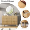 6-Drawer Dresser, Modern Wood Storage Double Chest of Drawers, for Living Room Bedroom - 4 of 4