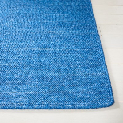 Blue Flatweave Handmade Wool Area Rug, 5' x 8'