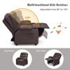 Infans Kids Youth Recliner Chair PU Leather w/Cup Holders & Side Pockets - 3 of 4