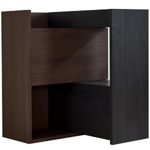 Chery Life 32.5''- 58.8''W 40''H Extendable Storage Cabinet, Corner Cabinet for Livingroom, Hallway, Black & Walnut - 1 of 4