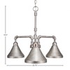 Toltec Lighting Vintage 3 - Light Chandelier in  Aged Silver with 7" Aged Silver Cone Metal Shade Shade - 2 of 2
