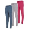 Womens Running Workout Yoga Leggings with Pockets and Elastic Cuff, Up to 2XL, Pack of 3 - 2 of 4