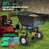 Suchtale Tow-Behind Broadcast Spreader, 90lb Capacity, Heavy Duty for Fertilizer & Seed, Adjustable Flow, 10" Pneumatic Tires - 2 of 4