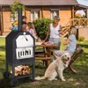 ROVSUN Outdoor Pizza Oven Wood Fried with Pizza Stone, Pizza Peel, Grill Rack for Backyard and Camping - 4 of 4