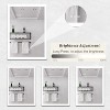 APRILSOUL Silver Aluminum Bathroom Medicine Cabinet with LED Lights, Defogger, Dimmer, Digital Clock & Temp Display, 28×20 Inch - 2 of 4