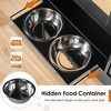 Dog Feeding Station with Storage, Pet Food Storage Cabinet with Dog Bowls, Hidden Tilt-Out Pet Feeder Station for Dogs and Cats Feeding & Watering - 2 of 4