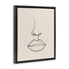 Stupell Industries Minimal Female Face Line Doodle Floating Frame Canvas Art, Black, 25" x 31" - 2 of 4