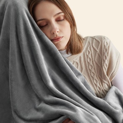 Bedsure | Flannel Blanket Solid 300GSM Soft Fuzzy Plush  Bed Blanket