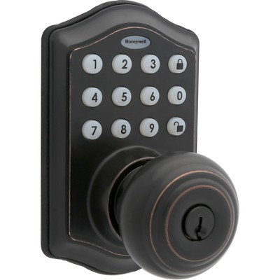 Honeywell Electronic Entry Knob Door Lock- Oil Rubbed Bronze