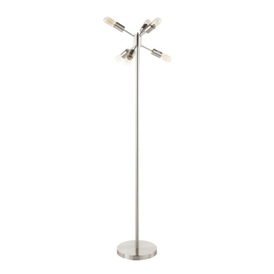 62" Spark Floor Lamp Brushed Stainless Steel - LumiSource