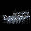 Reindeer And Sleigh Christmas Decoration Set of 6 Silver - 2 of 4