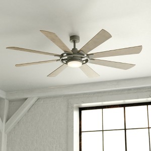 VAXCEL Burlington 68-in Farmhouse Windmill Indoor Outdoor Ceiling Fan with LED Light Kit and Remote - 1 of 4