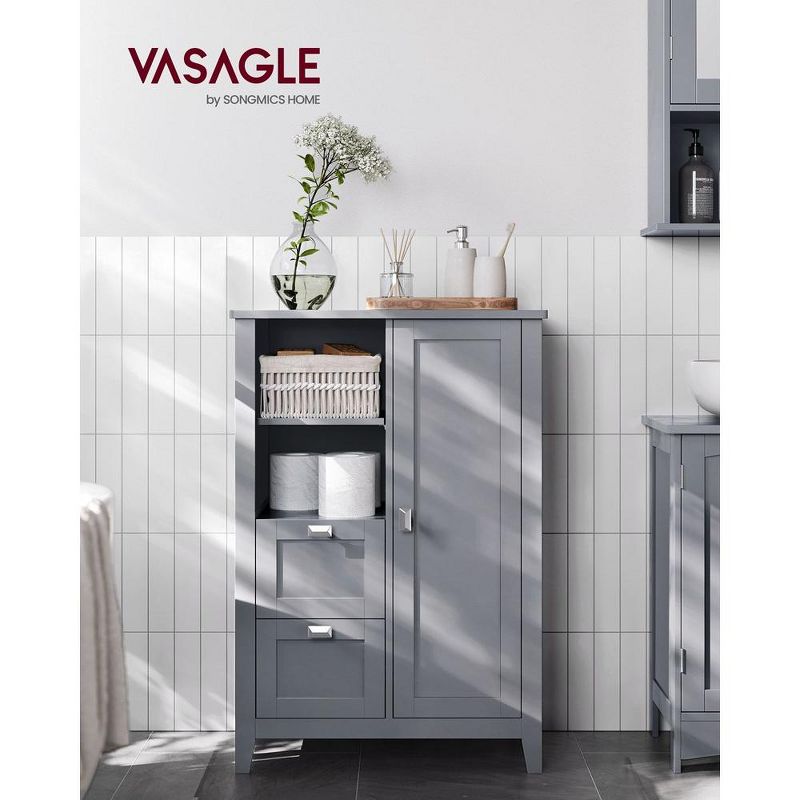 VASAGLE Bathroom Floor Storage Cabinet 11.8 x 21.7 x 31.5 Inches, 2 of 7