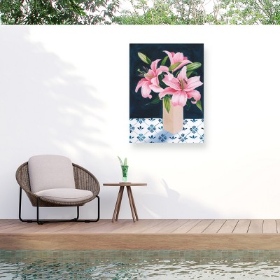 Grace Popp  Honeys Lilies II Outdoor Canvas Art