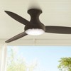 54" Minka Aire Modern Hugger Outdoor Ceiling Fan with LED Light Remote Control Oil Rubbed Bronze Opal Glass Wet Rated for Patio - 2 of 4