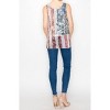 Women's Patriot Sequin Tank with Chiffon Layer - Origami - 3 of 3