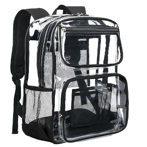 Heavy Duty Clear Backpack - Large See Through Bookbag - 1 of 4