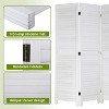 FDW 3/4/6 Panel 5.75ft Wooden Room Divider Tall Privacy Wall Divider Screen Divider with Adjustable Louvers Versatile and Stylish Privacy Screen - 4 of 4