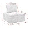Upholstered Seating Armless Accent Chair - 3 of 4