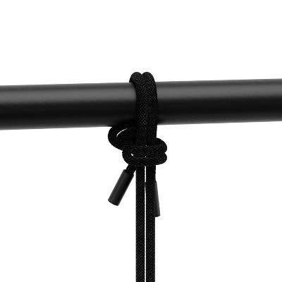 Black Adjustable Hanging Planter Set with Recycled Pots