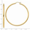 Black Bow Jewelry 2.5mm, 14k Yellow Gold Classic Round Hoop Earrings, 60mm (2 3/8 Inch) - 3 of 4